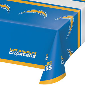 Bulk Pack of 2 Los Angeles Chargers Plastic Tablecover, 54"x102"