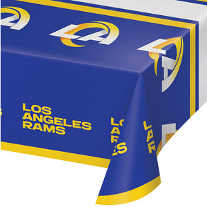 Bulk Pack of 2 Los Angeles Rams Plastic Tablecover, 54"x102"