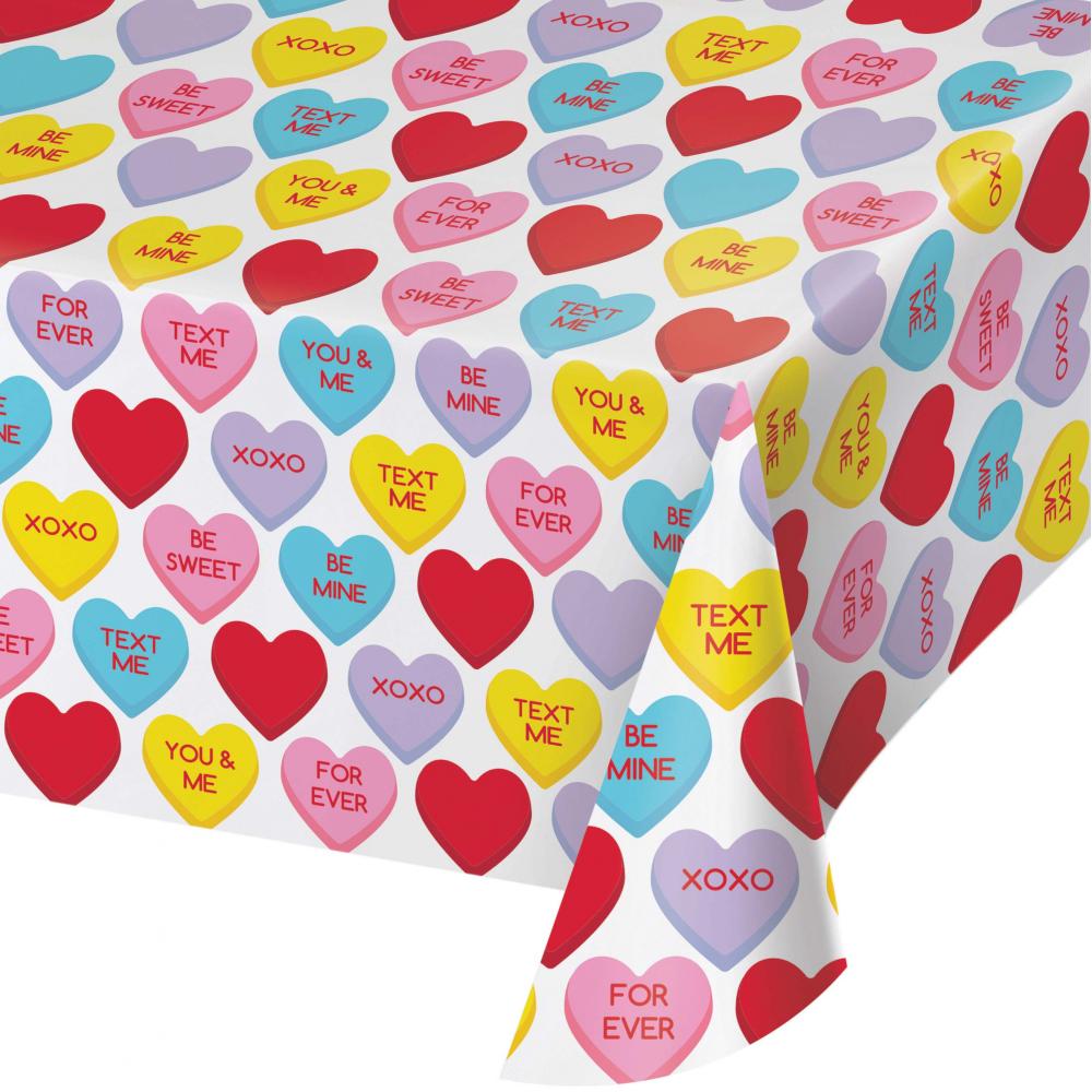 Candy Hearts Valentine 7 Inch Paper Plates Valentines Day Decorations