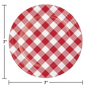 Classic Gingham Dessert Plate (8/Pkg) on sale at PartyDecorations.com