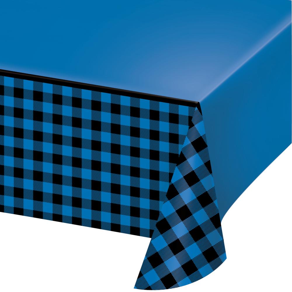 Blue Panda 100 Pack Napkins With Buffalo Plaid Design, Boy Themed