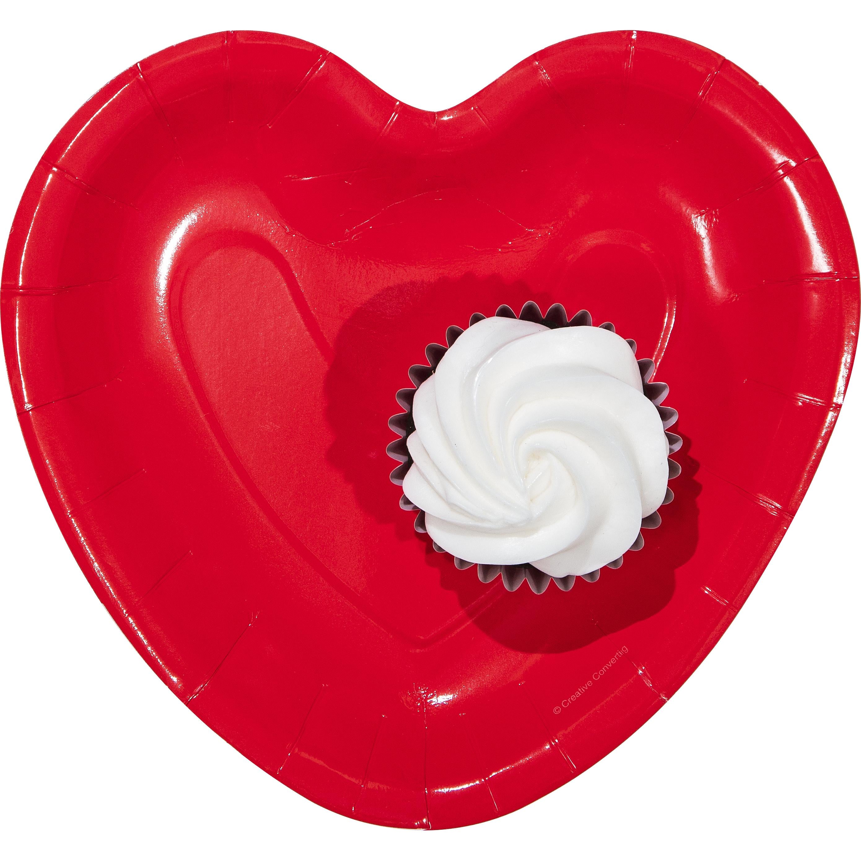 Creative Converting 8 in. Heart Shaped Plate