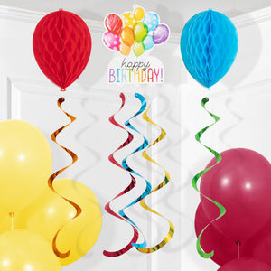 Balloon Bash Hanging Decoration w/ HC and Danglers 3ct