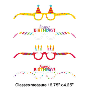 Birthday Paper Glasses 4ct