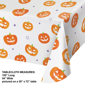 Halloween Pumpkins Paper tablecover, 1 per Pkg