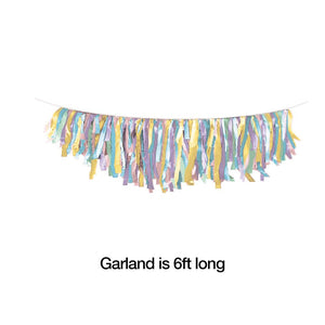 Tissue Fringe Garland, Pastel 1ct