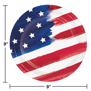 Painterly Patriotic Dinner Plate by Creative Converting