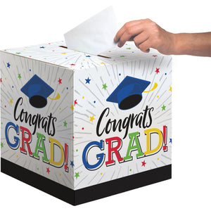 Hats Off Grad 12" x 12" Card Box (1/Pkg)