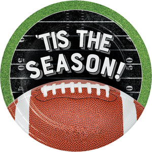 Football Tis the Season 7 Inch Dessert Plate by Creative Converting