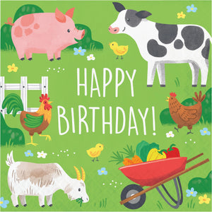 Farm Animals Luncheon Napkin by Creative Converting