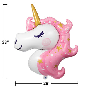 Unicorn Galaxy Metallic Balloon Unicorn Shaped (1/Pkg)