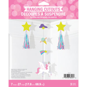 Unicorn Galaxy Hanging Cutouts w/ Tassels