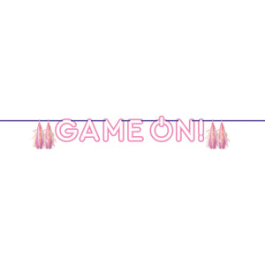 Digital Game Letter Banner w/ Tassels, Iridescent by Creative Converting