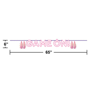 Digital Game Letter Banner w/ Tassels, Iridescent (1/Pkg)