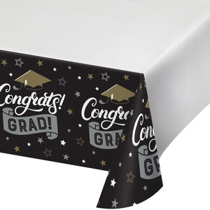 Grad Glamor Paper Tablecover Border Print, 54" x 102" (1/Pkg) by Creative Converting