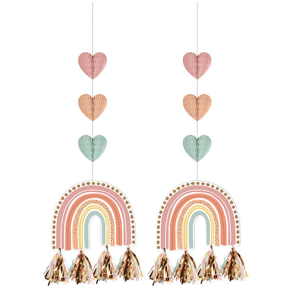 Creative Converting Over The Rainbow Hanging Decorations, 3 ct