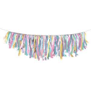 Tissue Fringe Garland, Pastel 1ct