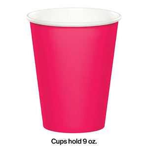 Hot Magenta Hot/Cold Paper Cups 9 Oz., 24 ct Party Decoration