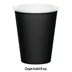 Black Velvet Hot/Cold Paper Cups 9 Oz., 8 ct Party Decoration