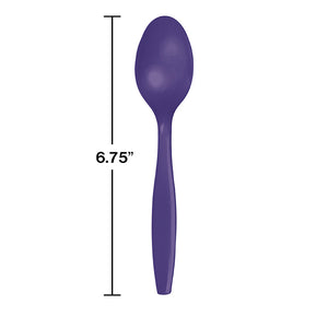 Purple Plastic Spoons, 50 ct Party Decoration