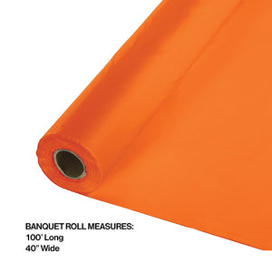 Sunkissed Orange Banquet Roll 40" X 100' Party Decoration