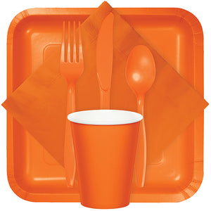 Sunkissed Orange Plastic Spoons, 50 ct Party Supplies