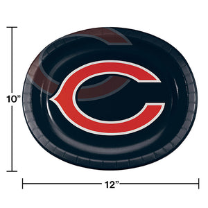 Chicago Bears Oval Platter 10" X 12", 8 ct