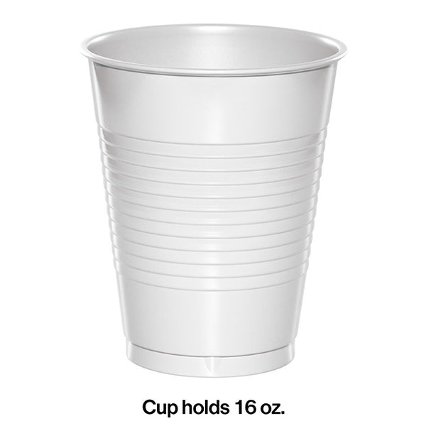 18 oz. Plastic Cups - Frosty White 20 ct.