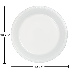 White Prem Plastic Banquet Plates, 20 ct