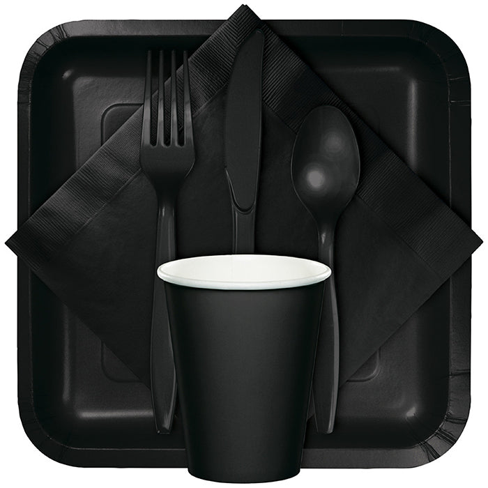 Plastic Spoons - Black Disposable Spoons