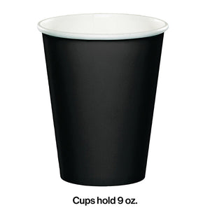 Black Velvet Hot/Cold Paper Cups 9 Oz., 24 ct Party Decoration