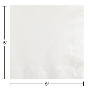 White Beverage Napkin, 3 Ply, 50 ct Party Decoration