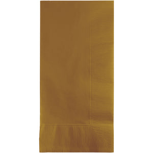 Glittering Gold Dinner Napkins 2Ply 1/8Fld, 100 ct