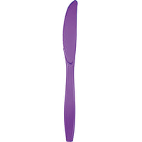 Amethyst Purple Plastic Knives, 24 ct