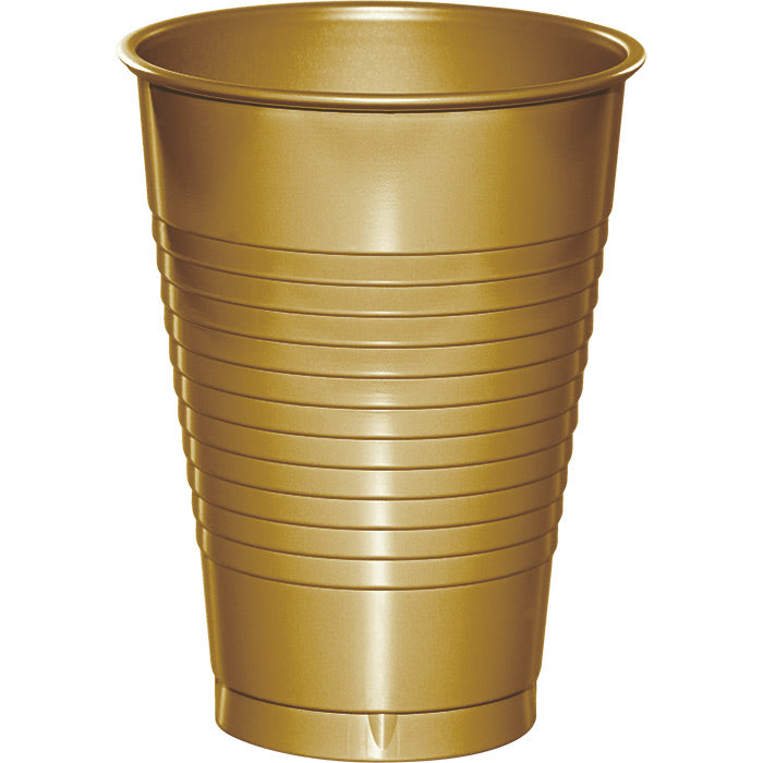 Gold Plastic Cups 12oz 50ct