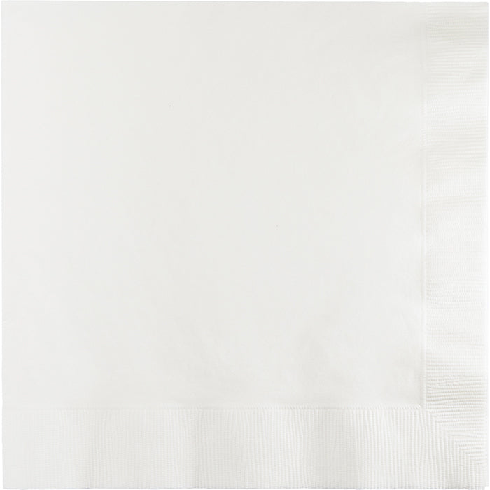 Creative Converting 2-Ply Paper Dinner Napkins, White, 50-Count