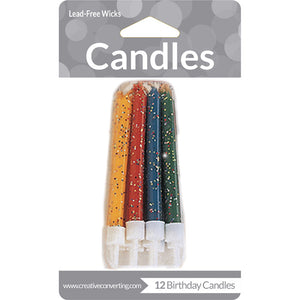 Assorted Glitter Candles, 12 ct by Creative Converting